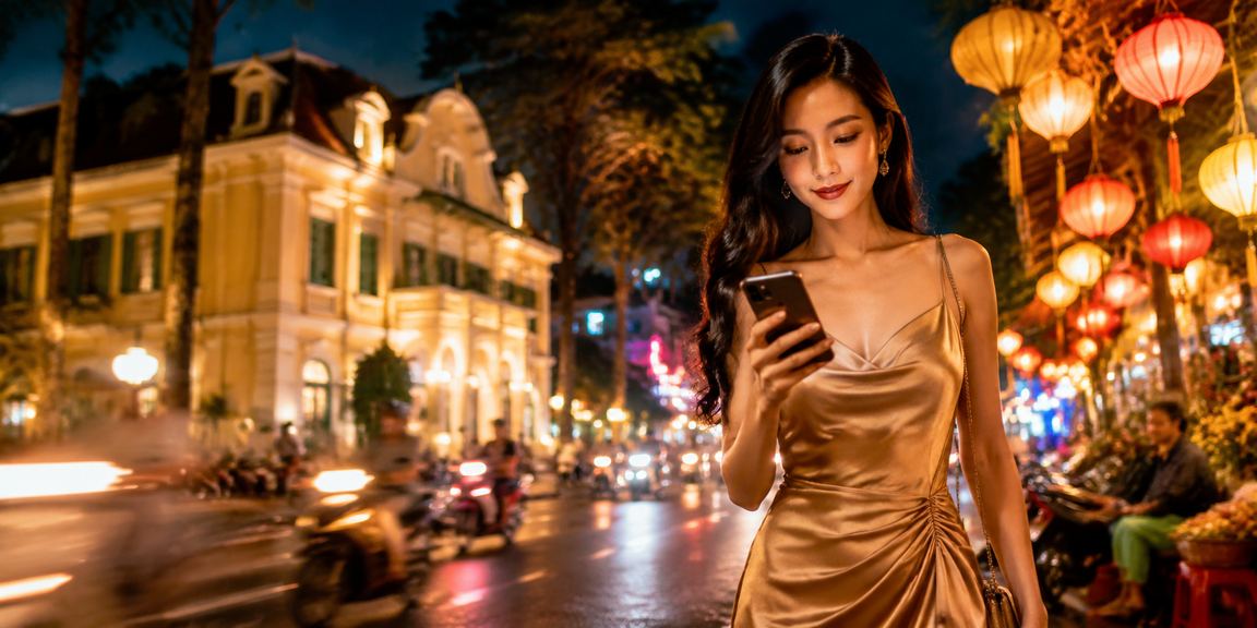 Cảnh đêm lễ hội casino di động tại Đà Lạt với khách chơi tập trung đông đảo